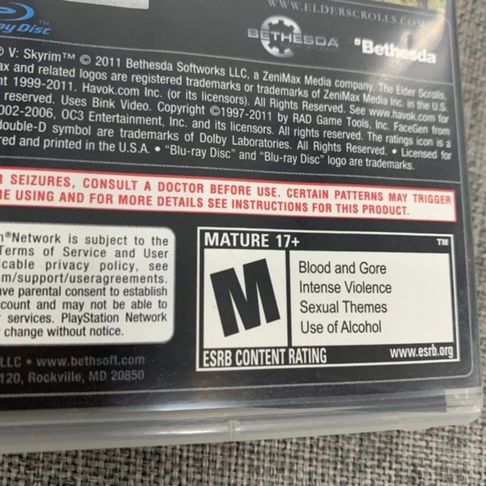 PS3 The Elder Scrolls V‎ Skyrim Playstation 3 Mature 17+ Epic Fantasy Reborn